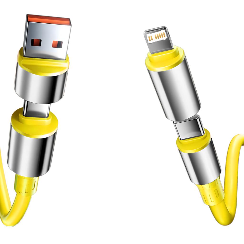 4 In 1 240W Fast Charging Cable for iPhone15 16 17 Android USB Type C Charger Cable Multi Port Multiple USB Charging Wire Line
