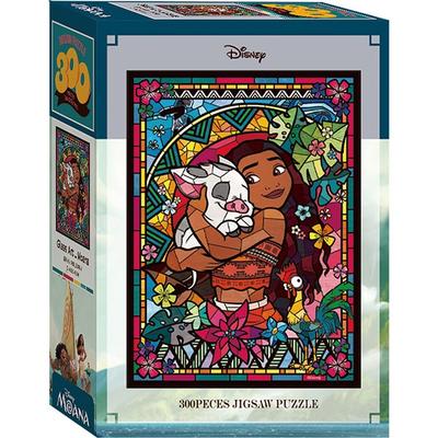Moana Glass Art Jigsaw Puzzle D-A03-004, 300 Pieces, Mixed Colors Jigsaw Puzzle, Childrens Games, Educational Toys