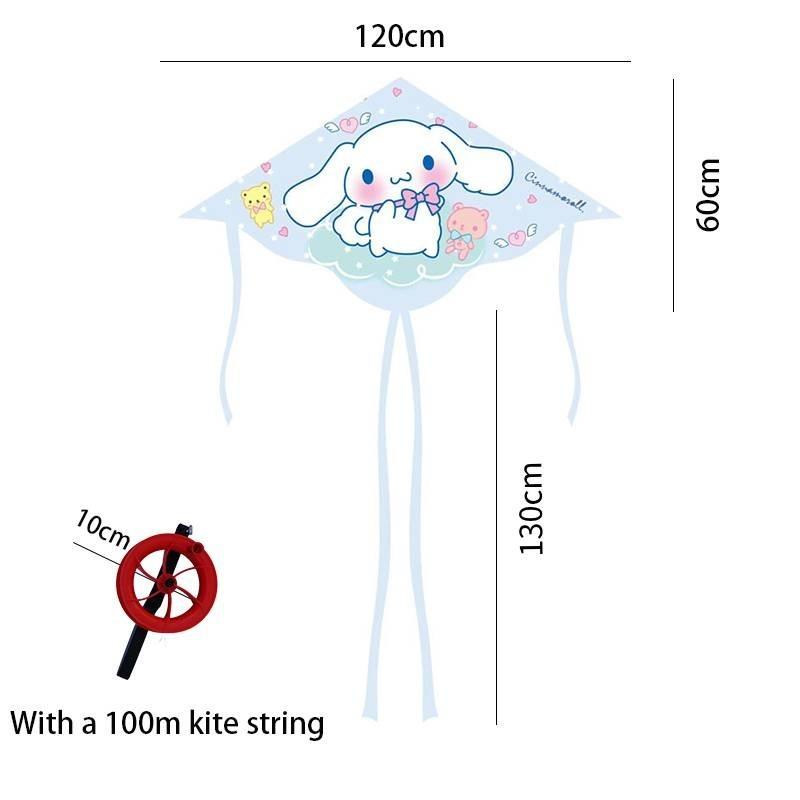 1,2 Meter langer Drachenschwanz für Kinder, Cartoon-Doppelschwanzdrachen