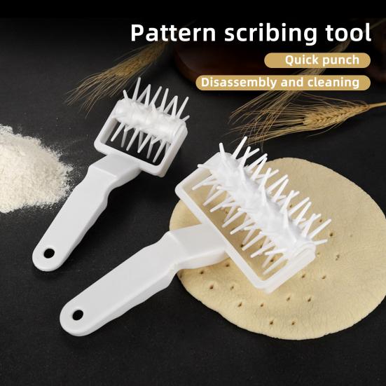 Pizza Punch PP Pizza Dough Roller Patterned Wheel Tool for Crust Scoring BPA-Free Bread Dough Hob Exhaust Tools
