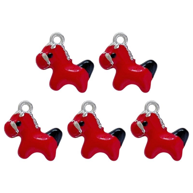 

Handcrafted Rocking Horse Drop Oil Charm Minimalist Alloy Pendant Accessories for Individualized Jewelry Design
