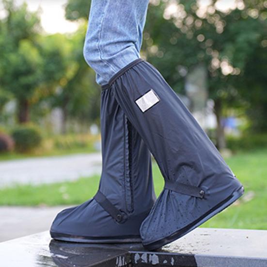 1 Pair Rainproof Boot Covers PVC Fabric Anti-Slip Design Waterproof