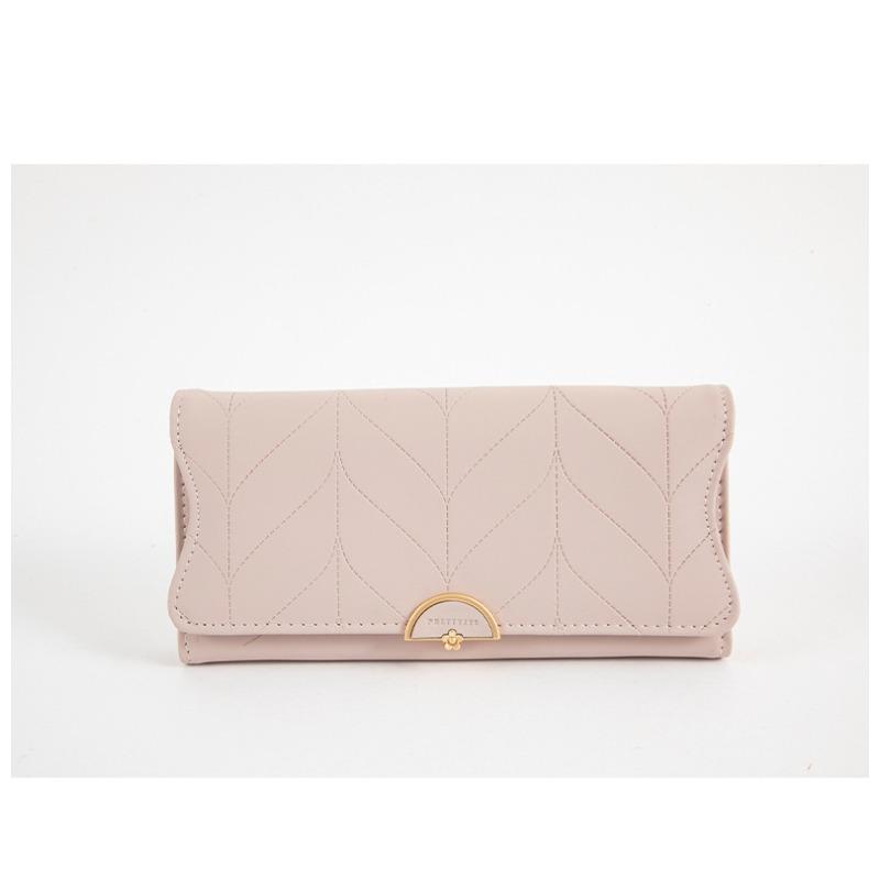 Long wallet for women, niche design, triple fold, small and fresh coin purse, women's handbag