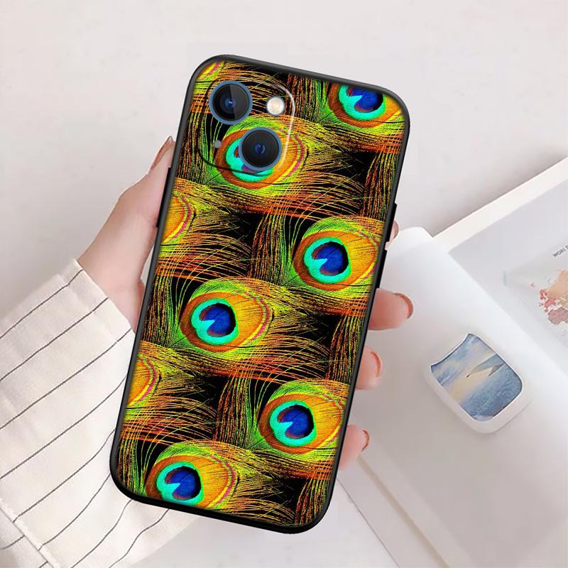 RP55 Pfauenfeder Handyhülle für Samsung Galaxy M06 M15 M16 M35 M55 M56 A36 A42 A50 A50S A51 A52 A32 A33 A05 A05S A06 A16 A20