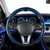 AUSTYLCO Lenkradbezug für Kei Stilvolle Kohlefaser 38cm Einfach Blau Autos, Design, C-förmig, Installation, Ganzjährig,