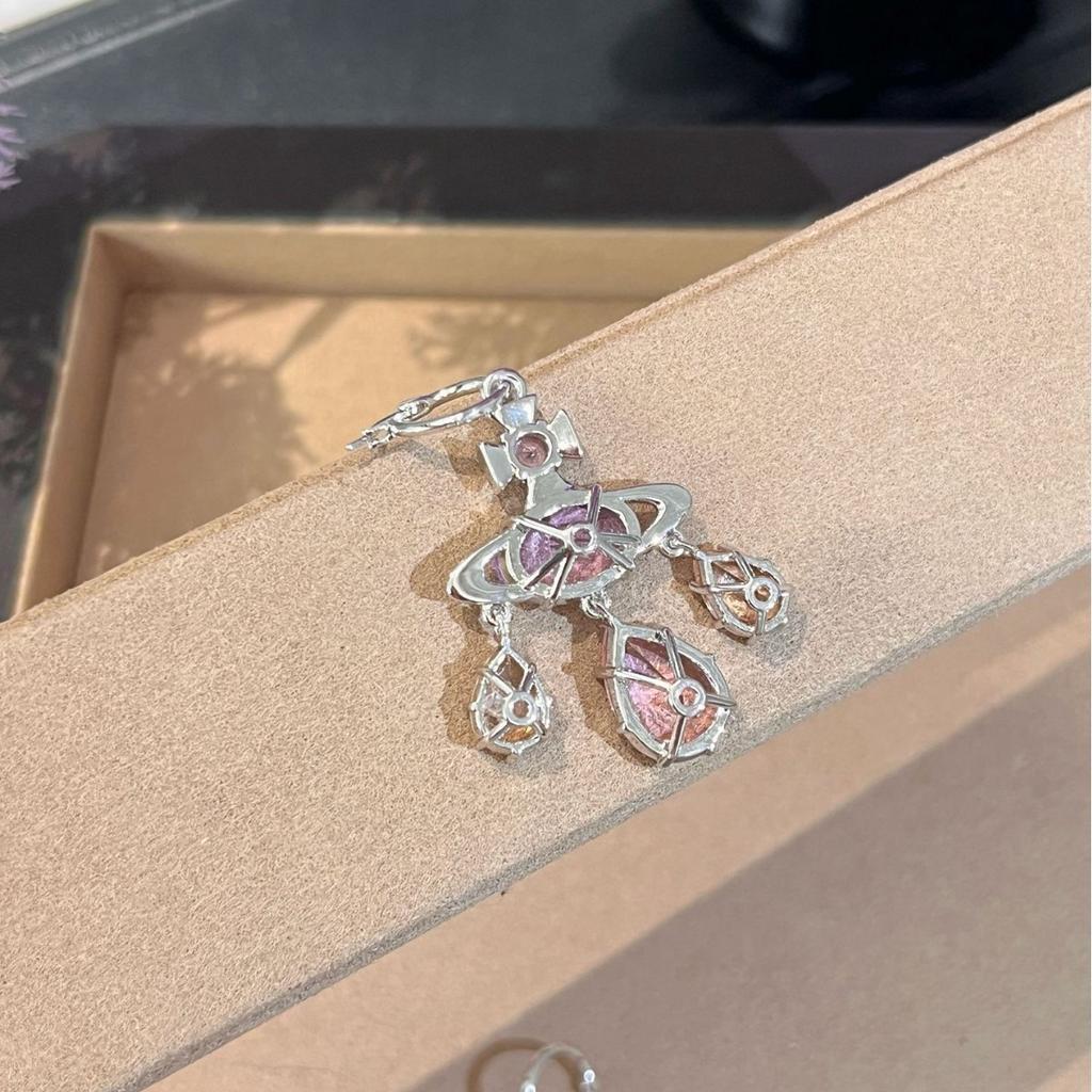 Xijia Saturn Series, Pink Amethyst Dream Catcher, Water Drop Necklace, Sweet Princess Accessories, Fashion Versatile