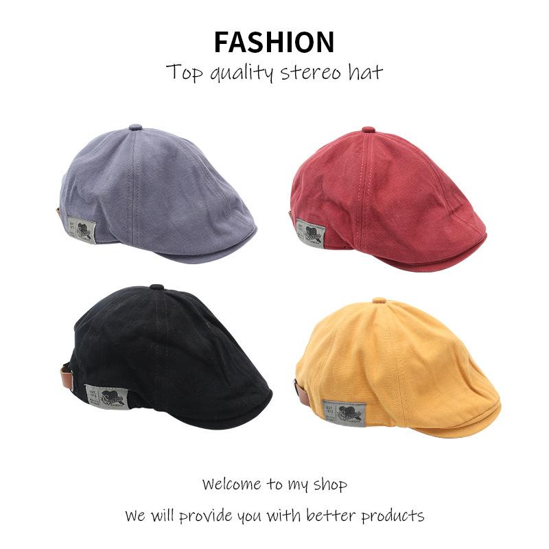 S32 Beret Men And Women New Japanese Street Fashion Brand Cloth Label Beret Cap