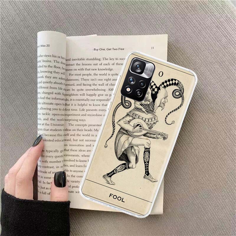 

Fool Tarot Card Meanings Phone Case For Xiaomi Redmi Note 14 Pro 12 Plus 12S 10 11 Pro 4G 5G 9T 9S 8T 10S 11T 11S 11E 9 8 Coque Redmi Note 12 Pro 5G
