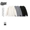 QIYOU 2025 Unisex Henley Knit Sweater: Retro Color Block & Contrast Stitching, Autumn/Winter Trend