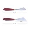 4 Pcs Painting Knife Set Stainless Steel Scrapers Wooden Handle Tray Tools Paint Tray Scrapers Supplies Drawing Mixer