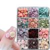 Rose Pearl & Camellia Nail Art Decorations - 12 Grids Mixed Pack