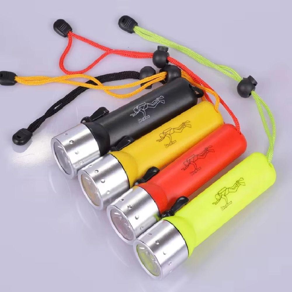 Hole Diving LED Magnetic Flashlight Waterproof Underwater Flashlight Diving Lamp  Home Outdoor