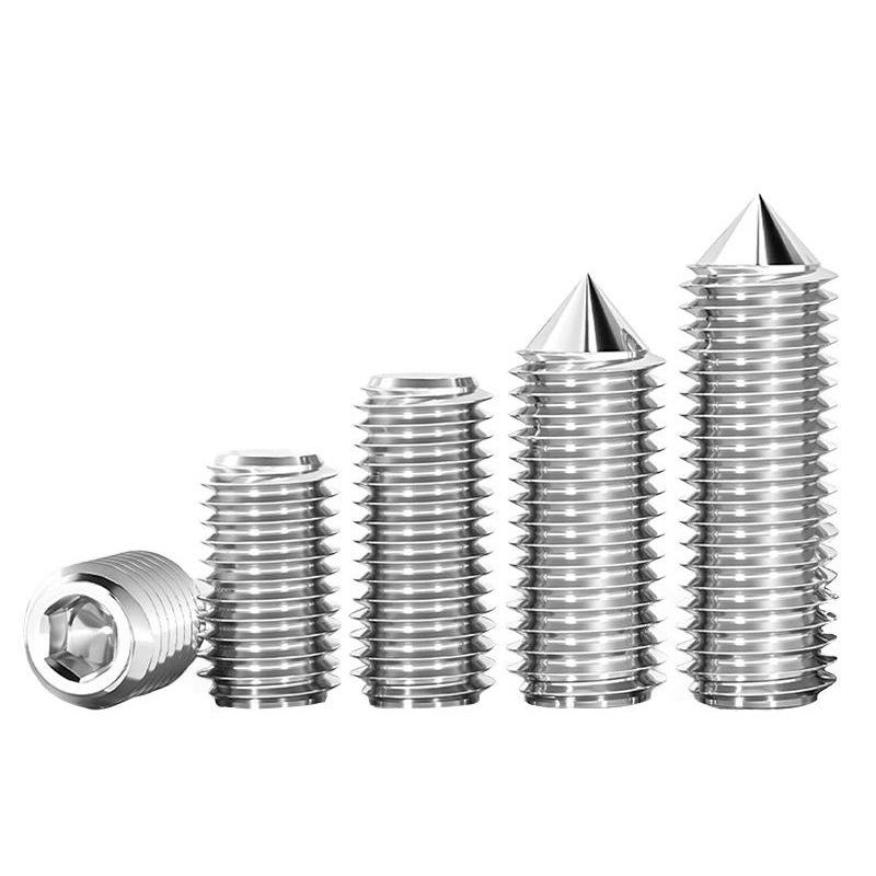 Stainless Steel Hex Socket Set Screws for Glass Door Handles and Room Lock Handles