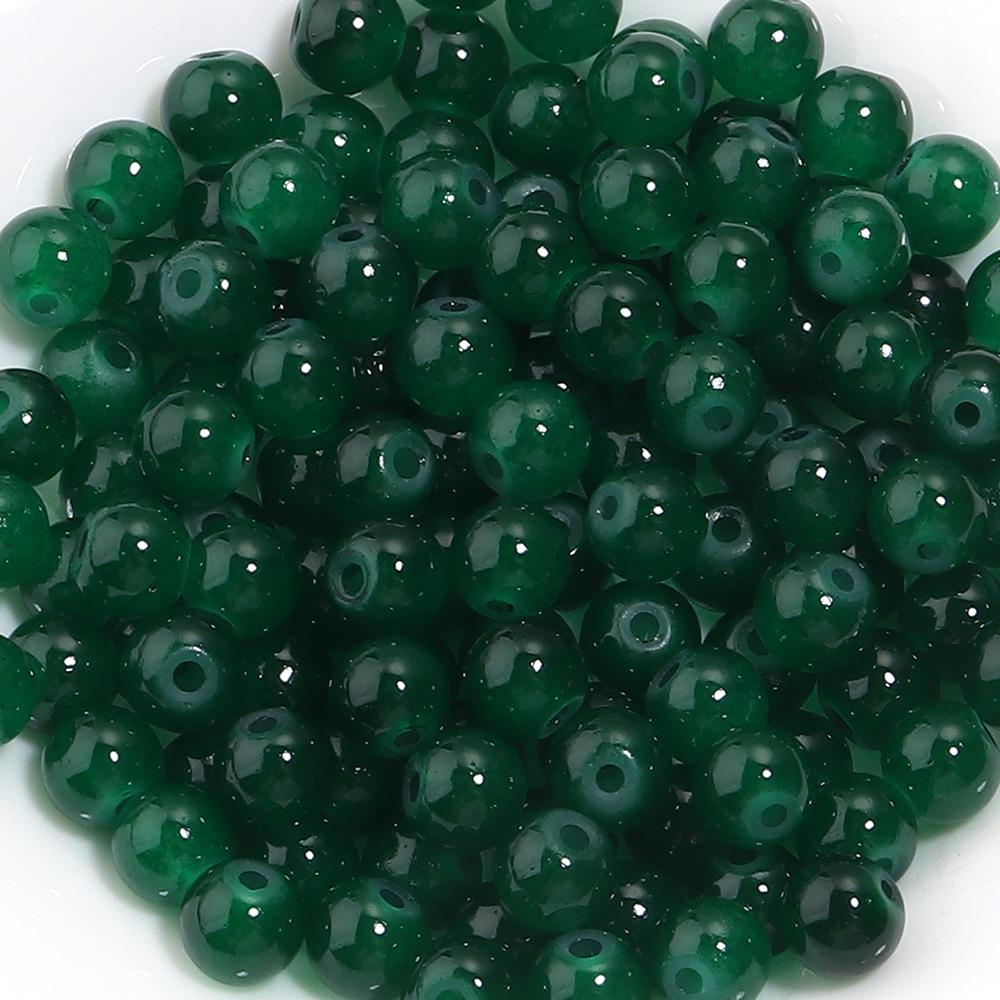 

50pcs/lot 6mm Glass Round Beads Colorful Spaced Loose Glass Beads For Necklace Bracelet DIY Jewelry Making Accessories Wholesale