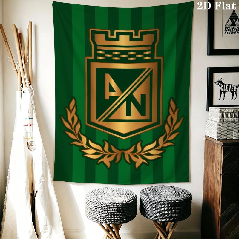 Atlético Nacional Wall Tapestry Aesthetic Wall Hanging Printed Fabric Blanket Decorative Tapestries for Bedroom Living Room Home Decor