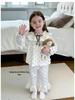 86010 Mädchen Spitzen-Pyjama-Set - Frühjahrs-Kollektion 2026 Klasse A Reiner Baumwollstoff