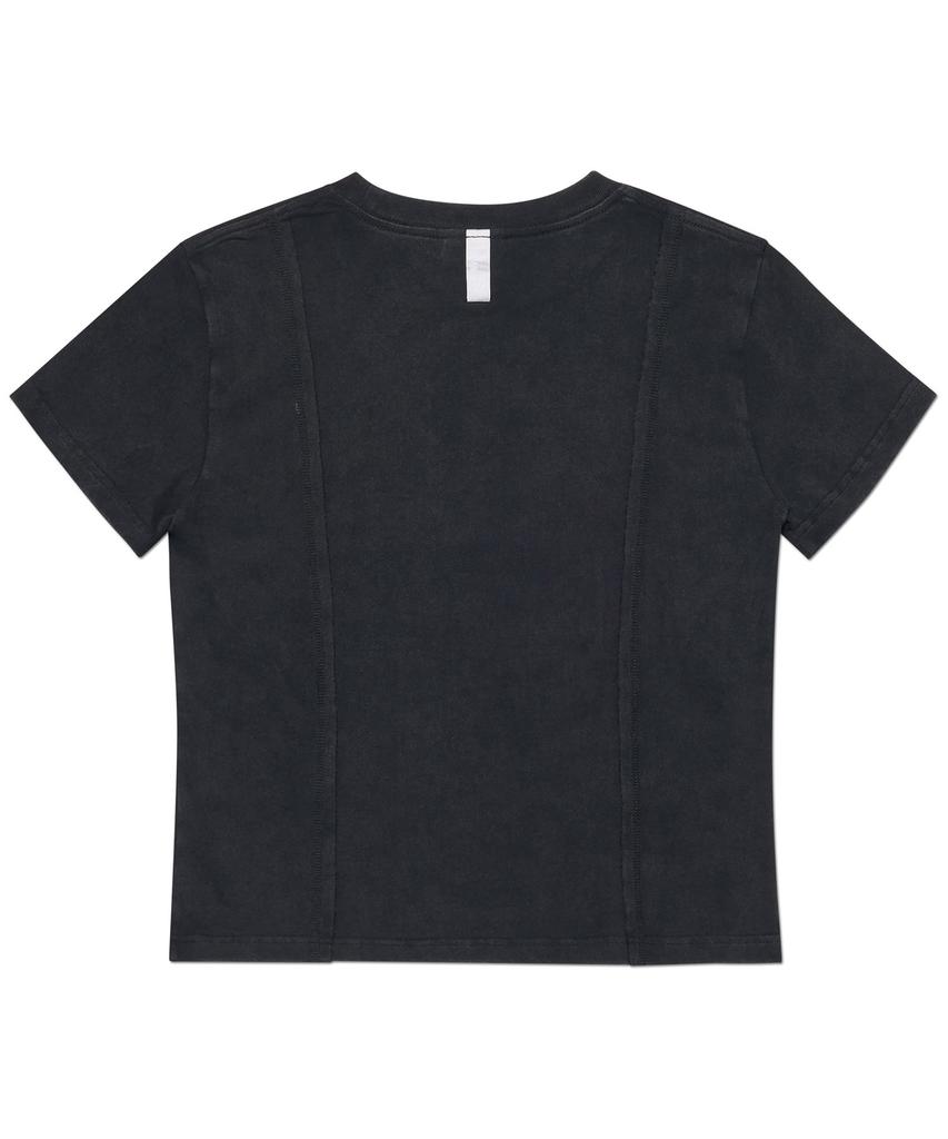 Nomaenyueol Dual Slash Emblem T-Shirt (Woman) - Washed Black