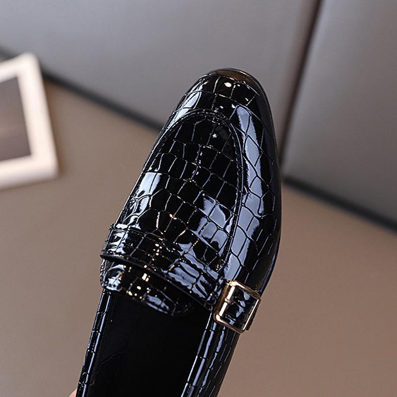 Dětská obuv Móda Chlapci Černé baleríny Všestranná školní vystoupení Boty s nízkým podpatkem