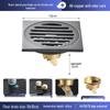 Gunmetal Gray 304 Stainless Steel Odor-Resistant Floor Drain with Copper Core for Shower & Washing Machine.