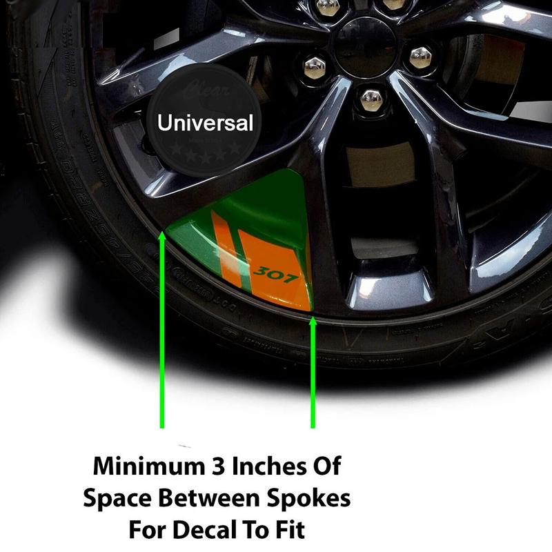 6Pcs Car Wheel Sticker For Peugeot 3008 5008 2008 106 107 108 205 206 207 208 RCZ 306 307 308 508 406 407 408 4007