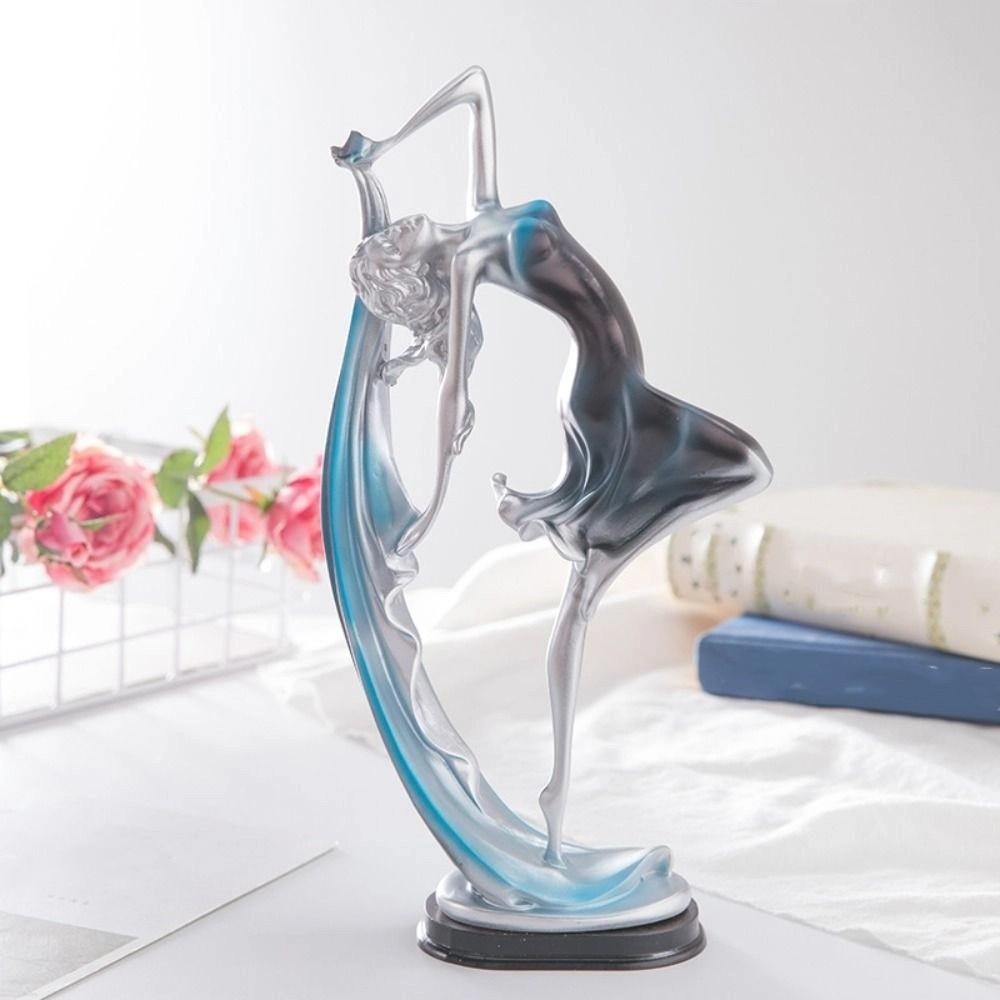 Modern Dance Girl Ornaments Art Miniatures Figurine Sculpture Crafts Girl Character Statue  Bedroom