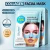 1/3/5/10PCS Collagen Three-Color Rainbow Mask, Cherry Blossom Hyaluronic Acid Mask,Moisturizes Dry,D