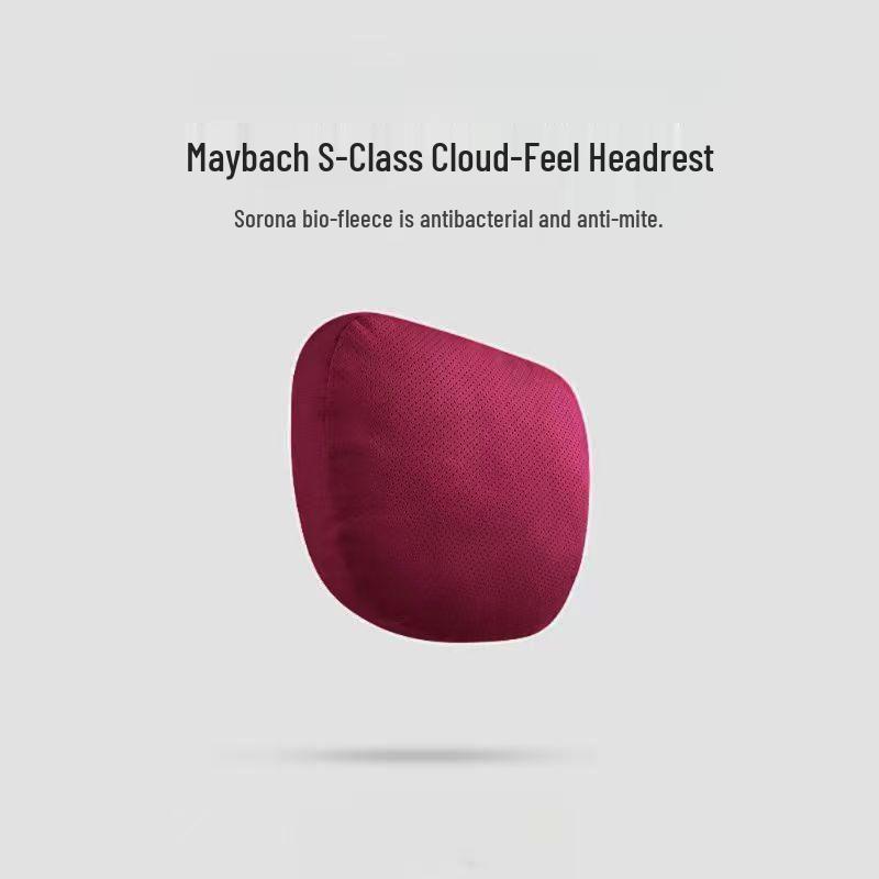 Mercedes-Benz S-Class Suede Perforated Car Headrest Pillow for Neck Protection