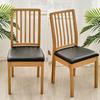 Waterproof PU Chair Cushion Cover For Kitchen Dining Room Leather Seat Cover Dining Room Chair Seat Cushion Cover Solid Color
