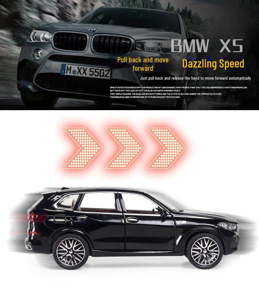 Xinao 1:32 Bao X5 Off-Road SUV Alloy Six-Door Car Model with Sound & Light Pull-Back Toy