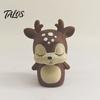 Cute Holiday Desk Ornaments Christmas Vinyl Figurines, Santa Claus Snowman Reindeer Mini Statue, Decorations for Micro Landscape Small Desktop