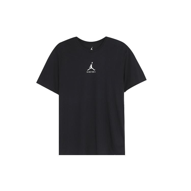 Air Jordan Logo Sports Round Collar Short Sleeves Tee  Black  Men s 840395-010 S