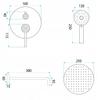Rea Foster Brushed Copper Concealed Shower Set