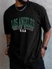 Unisexs Summer 100 Cotton Fashionable Casual Loose Plus Size Chicago USA Printed Sports Round Neck Short Sleeved Tshirt Top