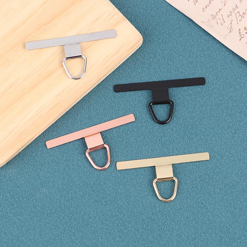 1Pcs Stainless Steel Phone Lanyard Patch Ultra Thin Mobile Phone Tether Pad Clip