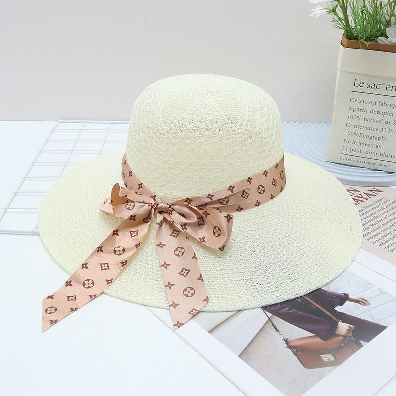 Straw Straw Hat Women's Big Eaves Beach Hat Summer Shading Sun Hat Outdoor Travel Seaside Spring and Autumn Versatile