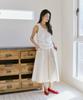 Peulob Scallop Knit Top Ivory