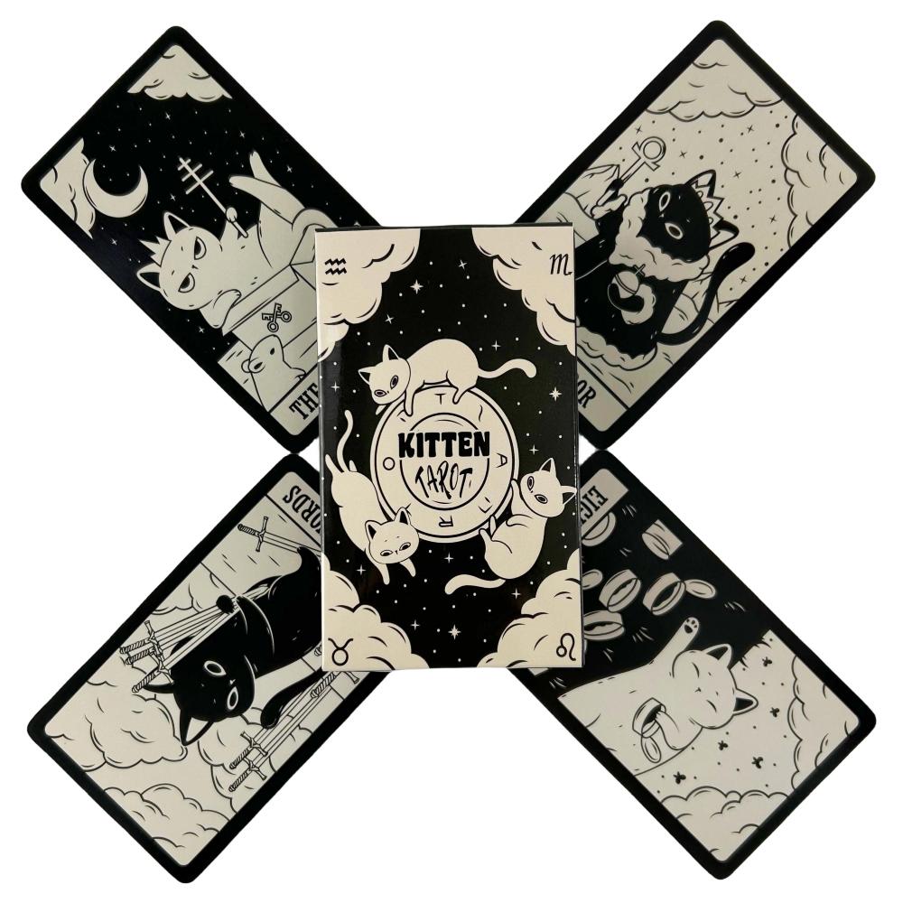 Kitten Tarot Cards Cats Game For Beginners Fate Visions Divination Edition Oracke Playing Board Deck
