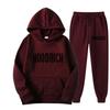 Mens Hooded Tracksuit Set Long Sleeve Sweatshirt Pants Casual Sportswear
