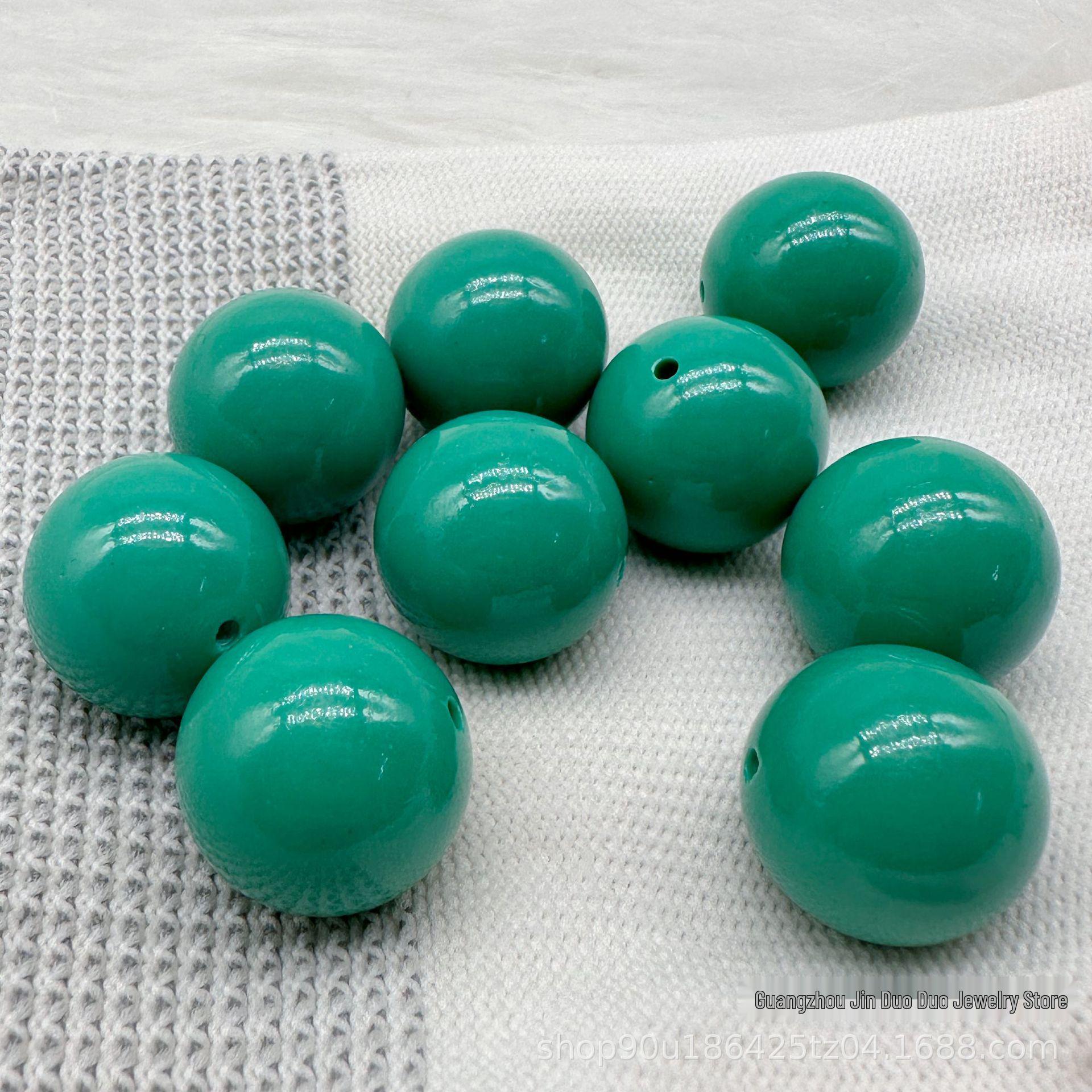 Turquoise Magnesite Loose Beads: Old Style Green Pigment, Iron-Free, Single Matching Beads 18mm