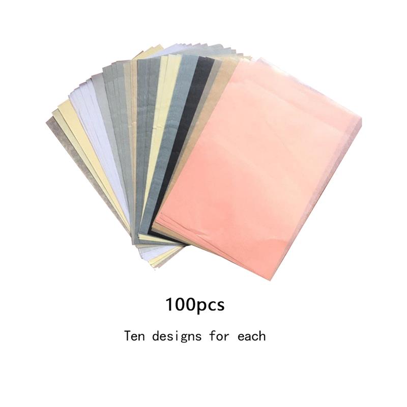 A5 Wrapping Papers Retro Multicolor Print Tissue Paper Bookmark Gift Wrapping Papers Floral Gift Packaging Material