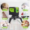 Huepar 9211CG 2-Line Green Laser Level, 2-Point Green Cross Line Laser with Automatic Leveling, High Brightness, 110° & 180° Line Beam Angle, Ground P
