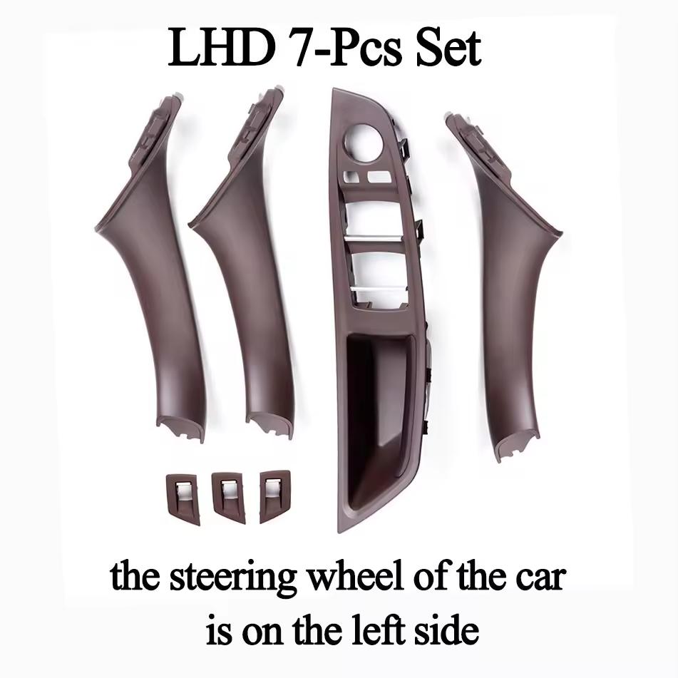 Carbon Fiber Inner Handle for F10 F11 F18 BMW 5 Series Armrest Pull Trim Cover 7 Pcs Set 51417225875 51417261933 51417225879