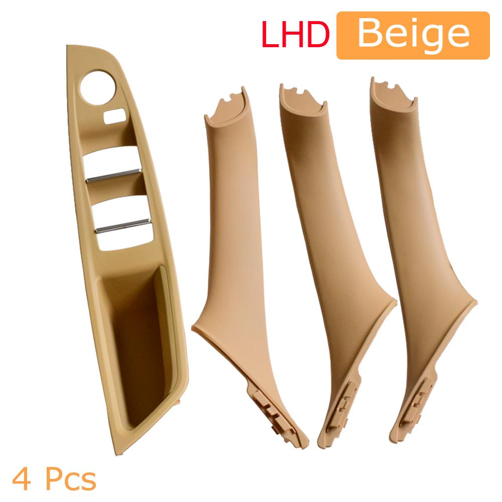 Auto-Linkslenker-LHD-Innenraum-Türgriff-Panel-Abdeckung, Beige, Schwarz, Rot-Braun, Beige, Weiß, für BMW 5er F10