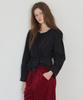 Hauseuobeupondeu Sheer Layering Long Sleeve Blouse_Black