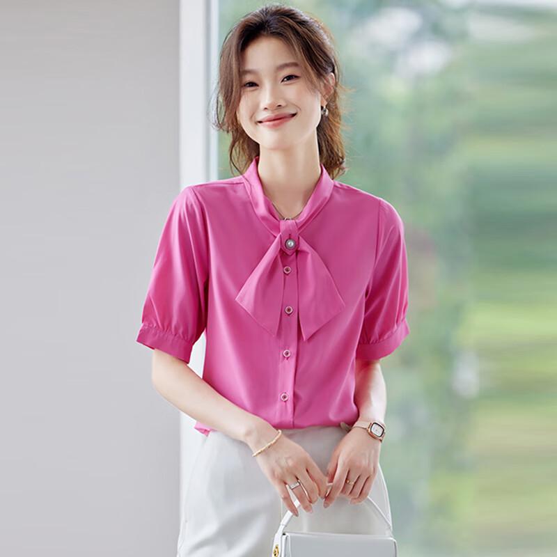 

Women s Chiffon Short Sleeve Blouse M