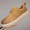 Spring Autumn New Designer Shoes for Men Solid Color Fashion Casual Leather Shoes Male Retro Korean Lace Board Shoes Man