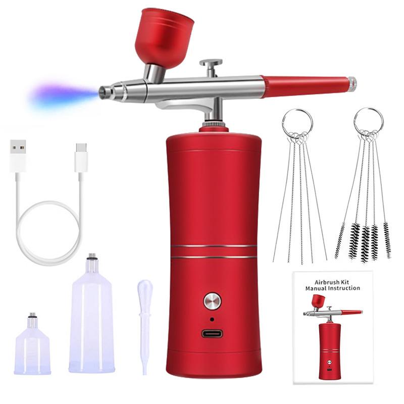 Electric Spray Gun and Airbrush Kit for Model Painting, Acrylic Paint, Figure Coloring, Nail Art Spraying