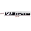 Compatible Mercedes-Benz V8 BITURBO Side Badges for C63, G63, S65, V12 Turbocharged Fender Emblem Letters.