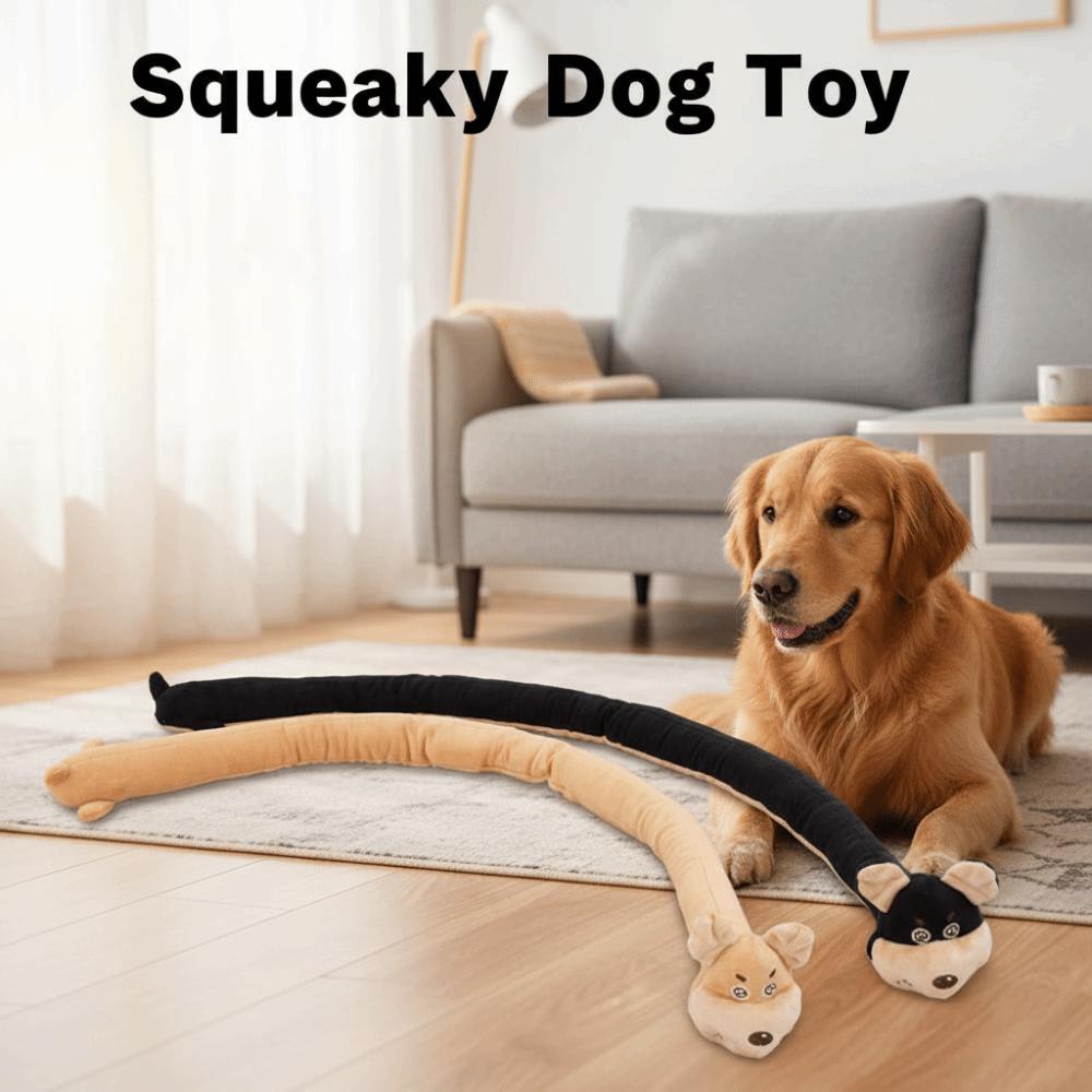 Funny Sausage Dog Squeaky Dog 94cm Cartoon Sound-making Portable Soft Pet Interactive Grinding Teeth