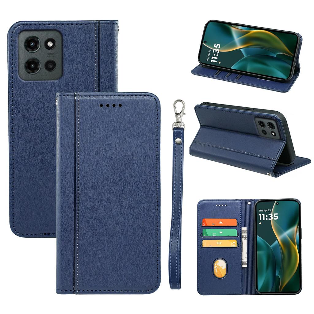 HX01 For Motorola Edge (2025) 5G Wallet Case Magnetic Closing PU Leather Phone Cover